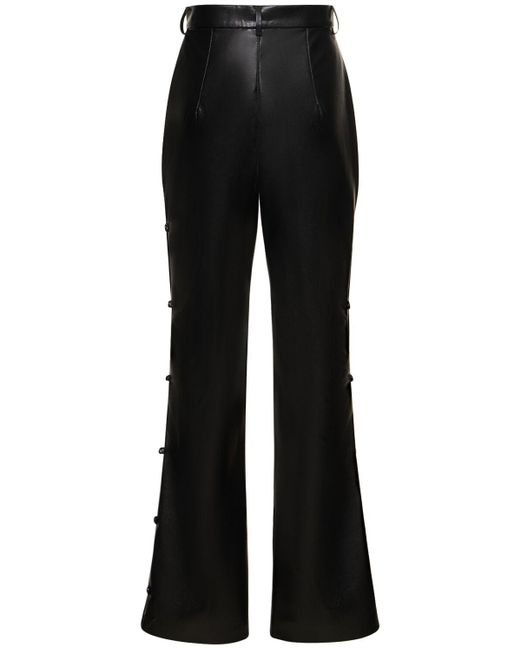 Pantalones de piel sintética Nanushka de color Black