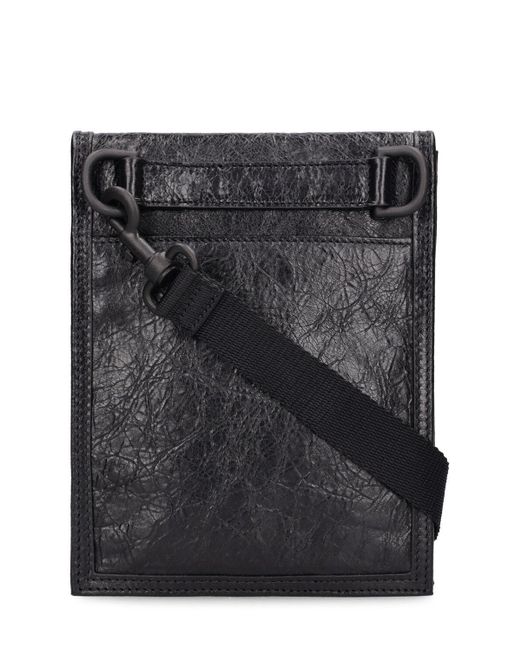 Balenciaga Explorer Leather Crossbody Bag in Black for Men Lyst