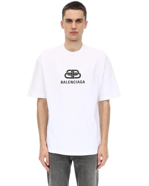 Balenciaga T-Shirt mit BB-Motiv in White für Herren