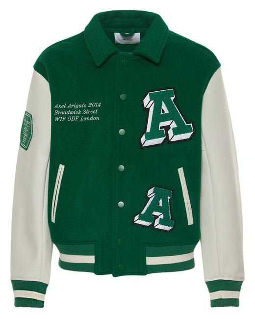 Axel Arigato Green Illusion Varsity Jacket for men