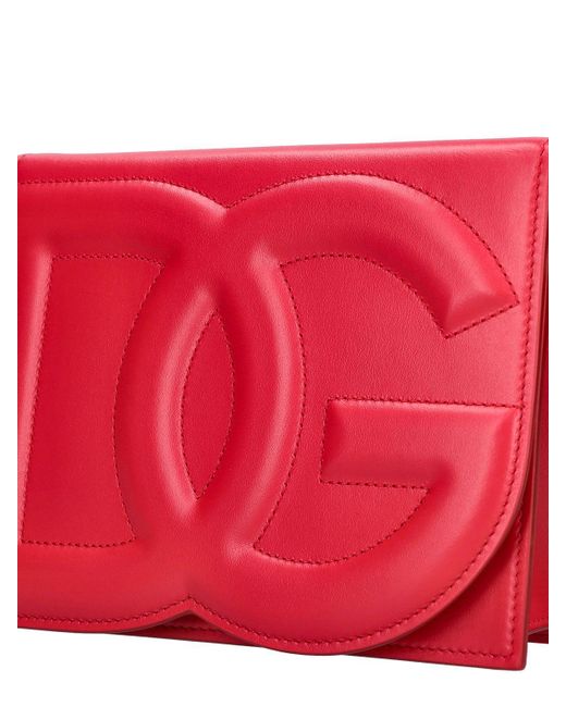 Dolce & Gabbana レザーショルダーバッグ Red