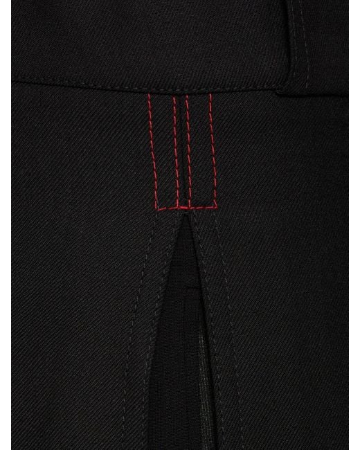 Victoria Beckham Black Tailored Wool Blend Maxi Skirt