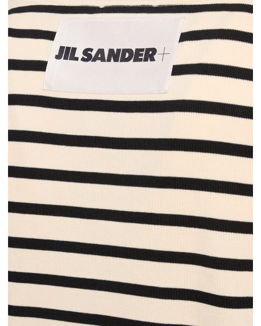 Jil Sander Black Ribbed Cotton Jersey T-shirt for men