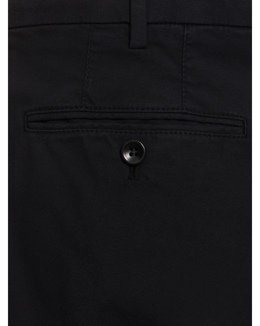 Pantaloni slim fit in cotone stretch di Loro Piana in Black da Uomo