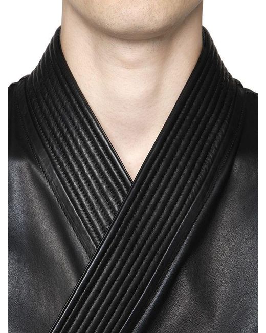 Diesel Black Gold Smooth Leather Kimono 
