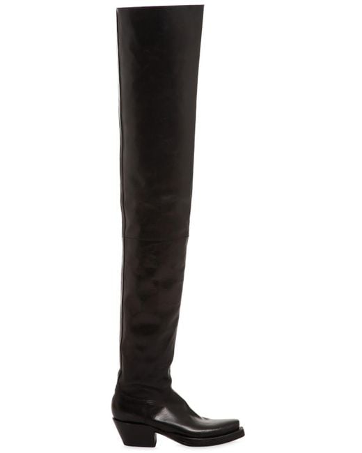 Vetements Black Lucchese Thigh High Boots for men