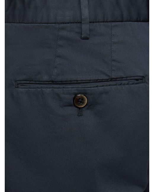 PT Torino Blue Stretch Cotton Bermuda Shorts for men