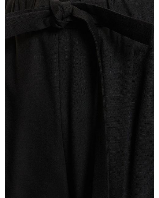 Max Mara Black Hose Aus Wollmischung Mit Gürtel "edere"