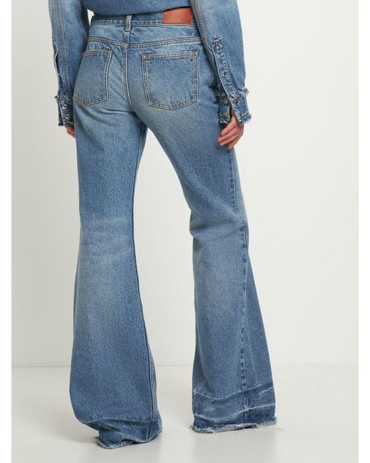 Jeans vita bassa in denim di Chloé in Blue