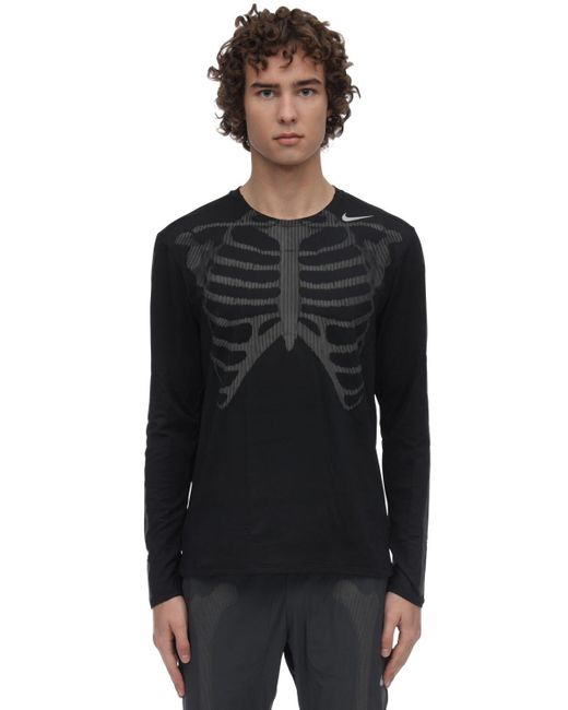 Nike Black Nrg Skeleton Long Sleeve Top for men