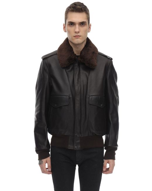 Schott Nyc Brown 184 Leather Jacket for men