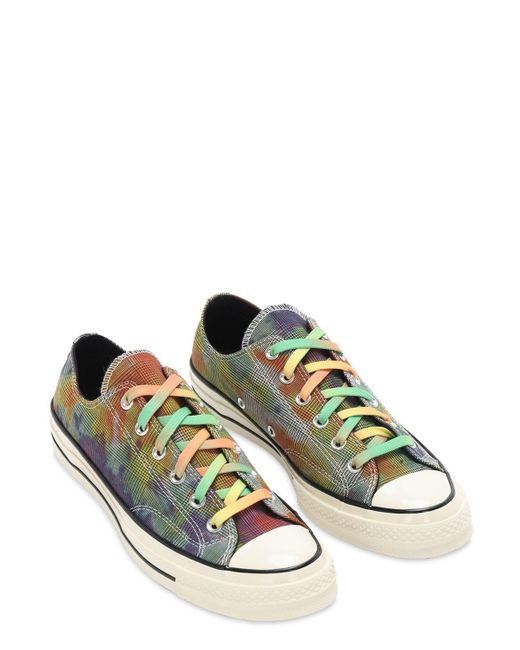 green plaid converse