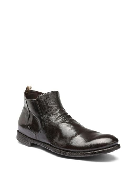 Officine Creative Brown Ingnis Leather Ankle Boots for men