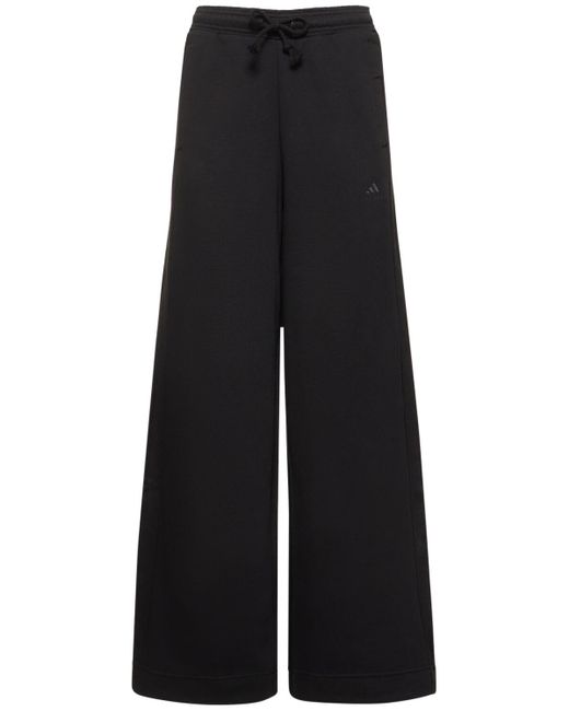 Pantaloni larghi in cotone di Adidas Originals in Black