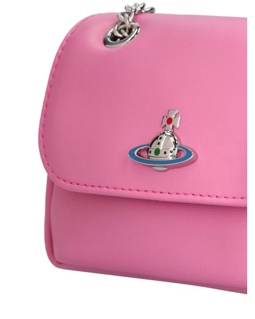 Bolso mini de piel con cadena Vivienne Westwood de color Pink