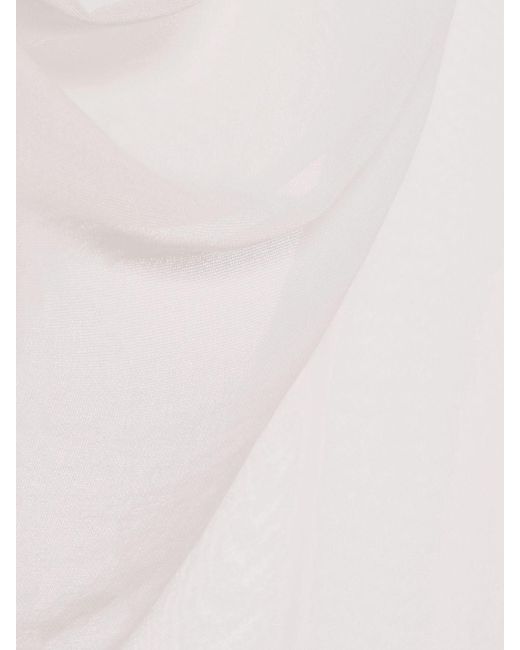 Robe longue en gaze de coton léger Bottega Veneta en coloris White
