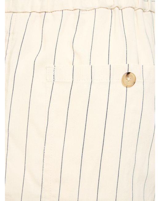 Totême  Natural Relaxed Pinstriped Shorts
