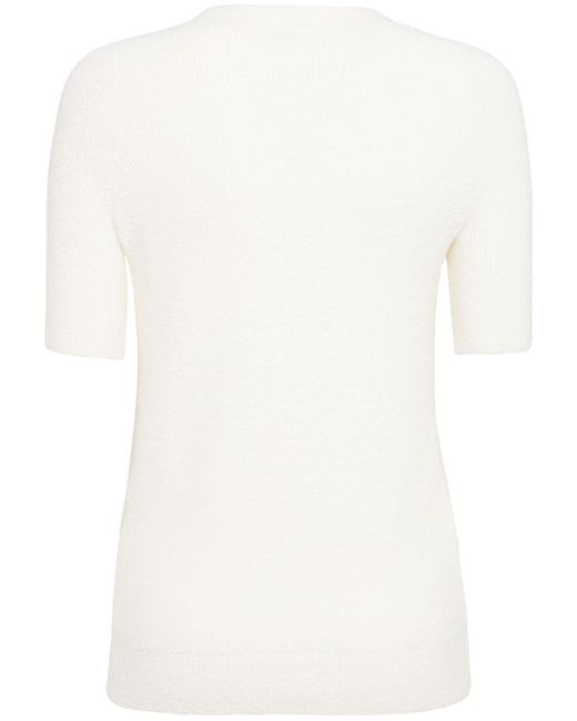 Totême  White Damen T-Shirt Aus Bio-Baumwolljersey
