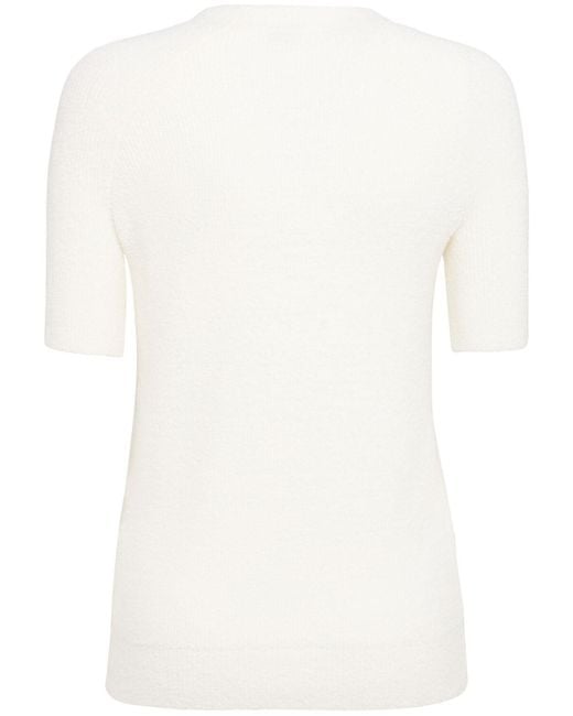 Totême  ラグランスリーブ テリー編みニットtシャツ White