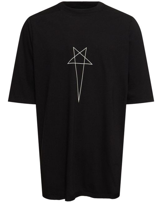 Rick Owens Black Jumbo Ss T Cotton T-shirt for men