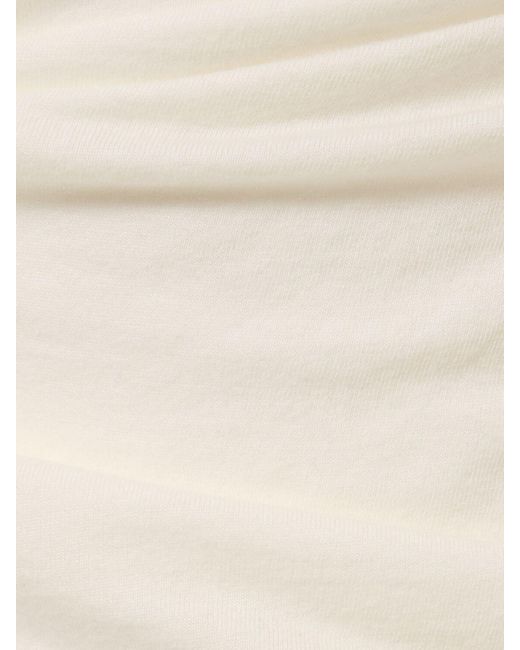 Camiseta de algodón stretch ÉTERNE de color White