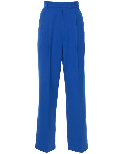 Frankie Shop Bea Tech Twill Suit Pants in Blue | Lyst