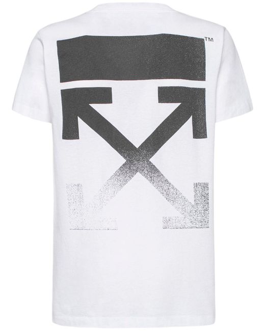 T-shirt Slim Fit Degrade Arrow In Jersey Di Cotone da Uomo di Off-White c/o  Virgil Abloh in Bianco | Lyst