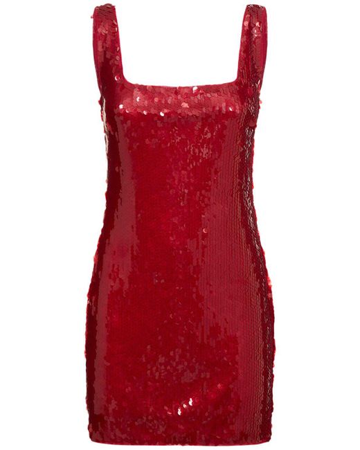 Staud Red Minikleid Mit Pailletten "eclise"