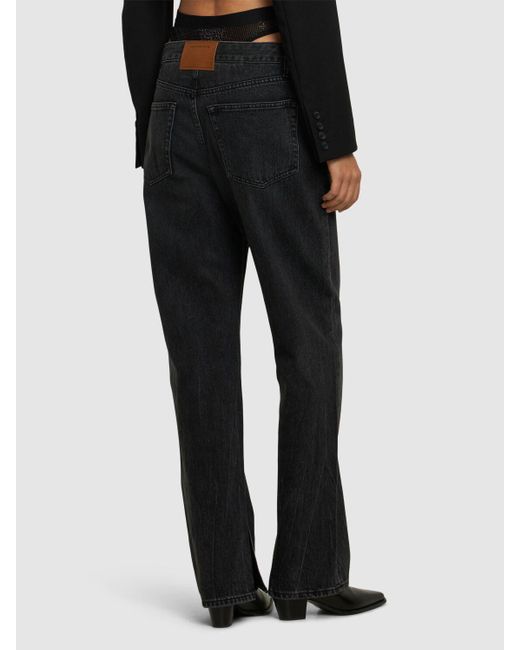 デニム・ジーパン Alexander Wang 'Slit Hem Prestyle Hotfix Mesh Undie' jeans Denim x alexander wang 'slit hem prestyle hotfix mesh undie