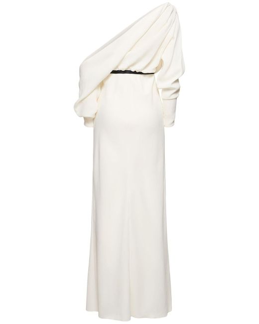 Robe longue en crêpe Giambattista Valli en coloris White