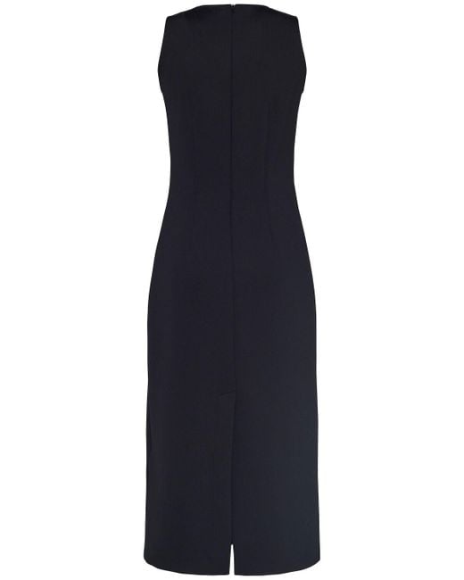 Max Mara Blue Midikleid Sevres Aus Jersey