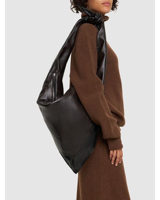 Lemaire Black Bandana Soft Nappa Shoulder Bag