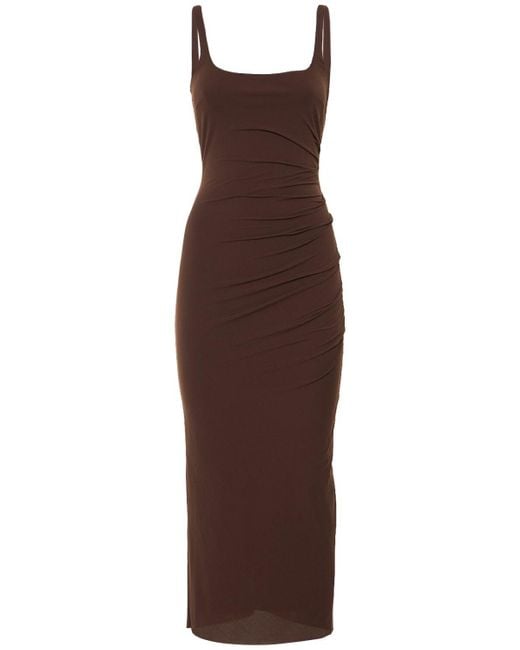 Bec & Bridge Yasmin Jersey Midi Dress in Brown | Lyst