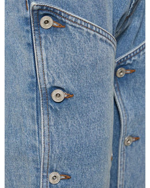 Y. Project Blue Snap-Off Straight Denim Jeans
