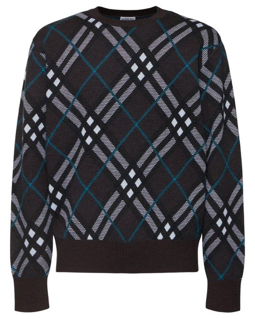Burberry Pullover Aus Wollmischgewebe in Black für Herren