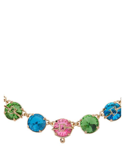 DSquared² Blue D2 Crystal Collar Necklace