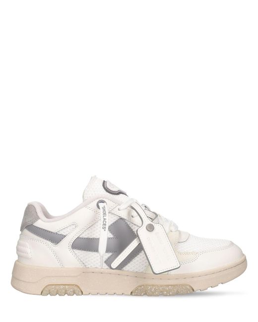 Off-White c/o Virgil Abloh White Slim Out Leather Sneakers for men