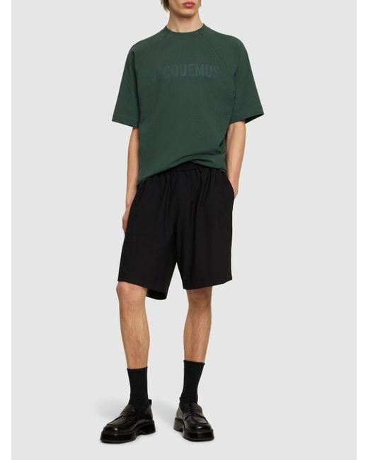 Jacquemus T-Shirt Typo in Green für Herren