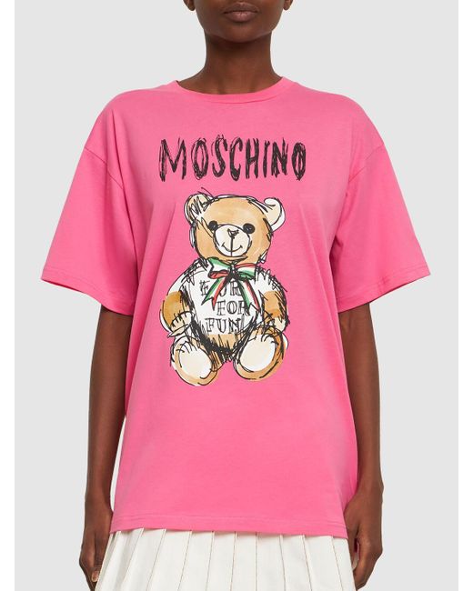 Moschino コットンジャージーtシャツ Pink