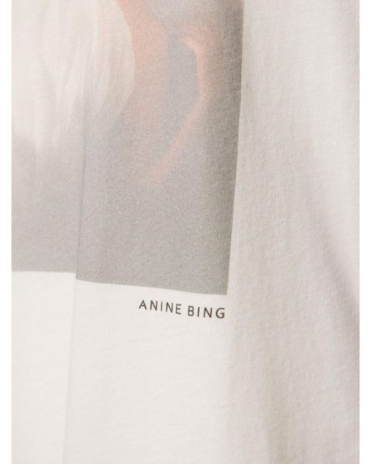 T-shirt en jersey de coton lili Anine Bing en coloris White
