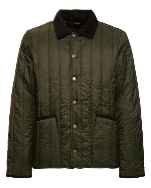 Barbour Green Herring Quilted Nylon Jacket for men