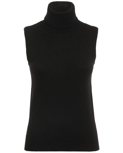Michael Kors Black Kaschmir-stricktop Mit Rollkragen