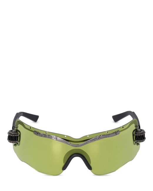 Kuboraum Green E15 Mask Ruthenium Sunglasses for men