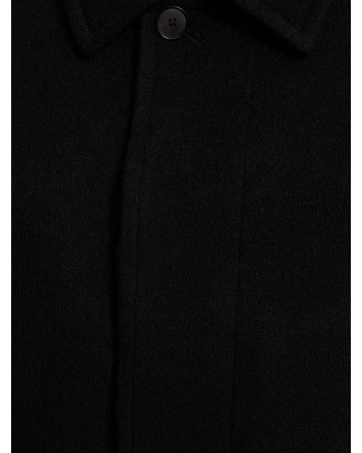 AURALEE Wool & Cashmere Coat in Black | Lyst