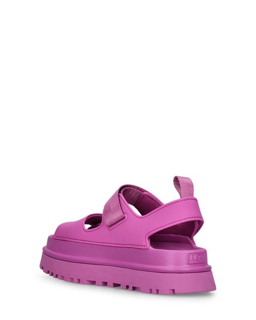 Ugg Purple 'goldenglow' Platform Sandals,