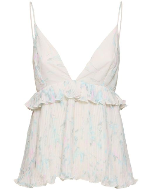 Ganni ジョーゼットトップ White