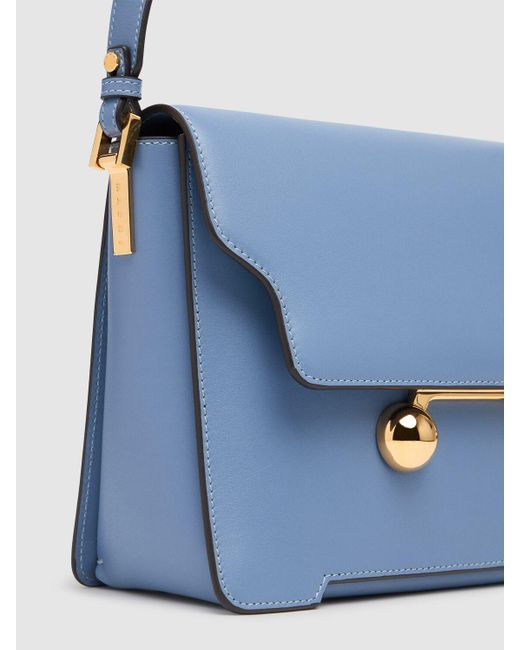 Marni Blue Medium Trunkaroo Leather Shoulder Bag