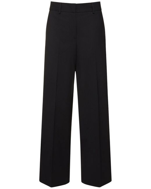 Pantaloni in lana stretch di MSGM in Black