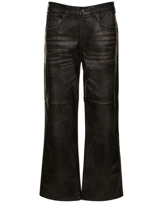 Jaded London Black Faux Leather Pants for men