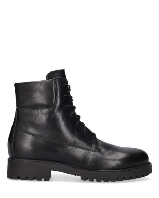 Totême  Black 35Mm The Husky Leather Combat Boots